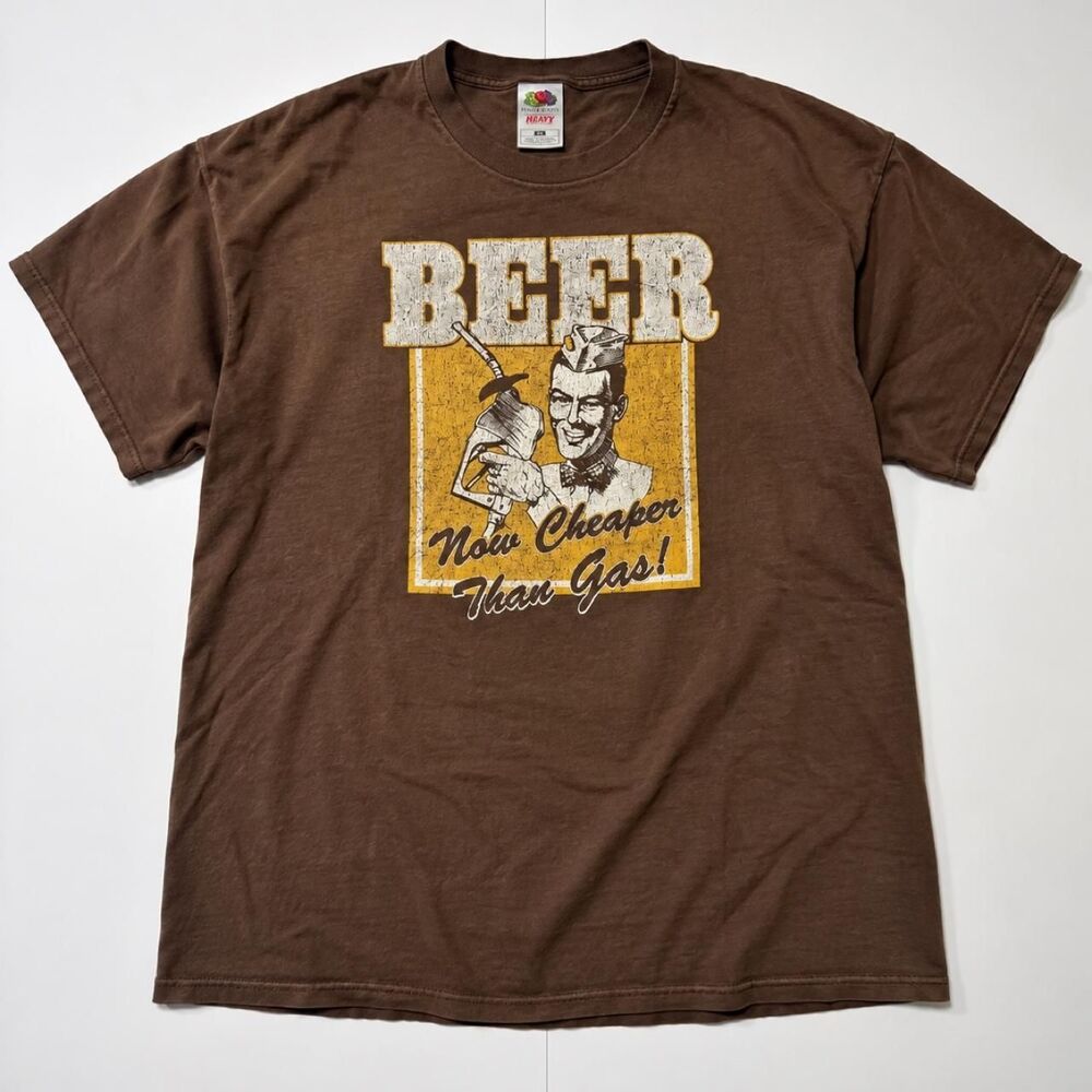 Fruit-of-the-loom Men's Brown T-shirt